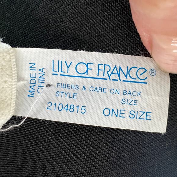 Vintage Lily Of France White Hollywood Garter Belt Stretch Floral Lace One Size - Picture 6 of 7